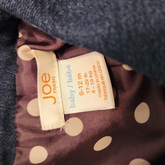 6-12M Joe Fresh Jean Peacoat - Picture 3 of 3